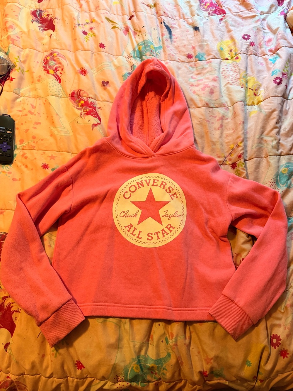 Converse Pink Crewneck Hoodie with All Star Logo